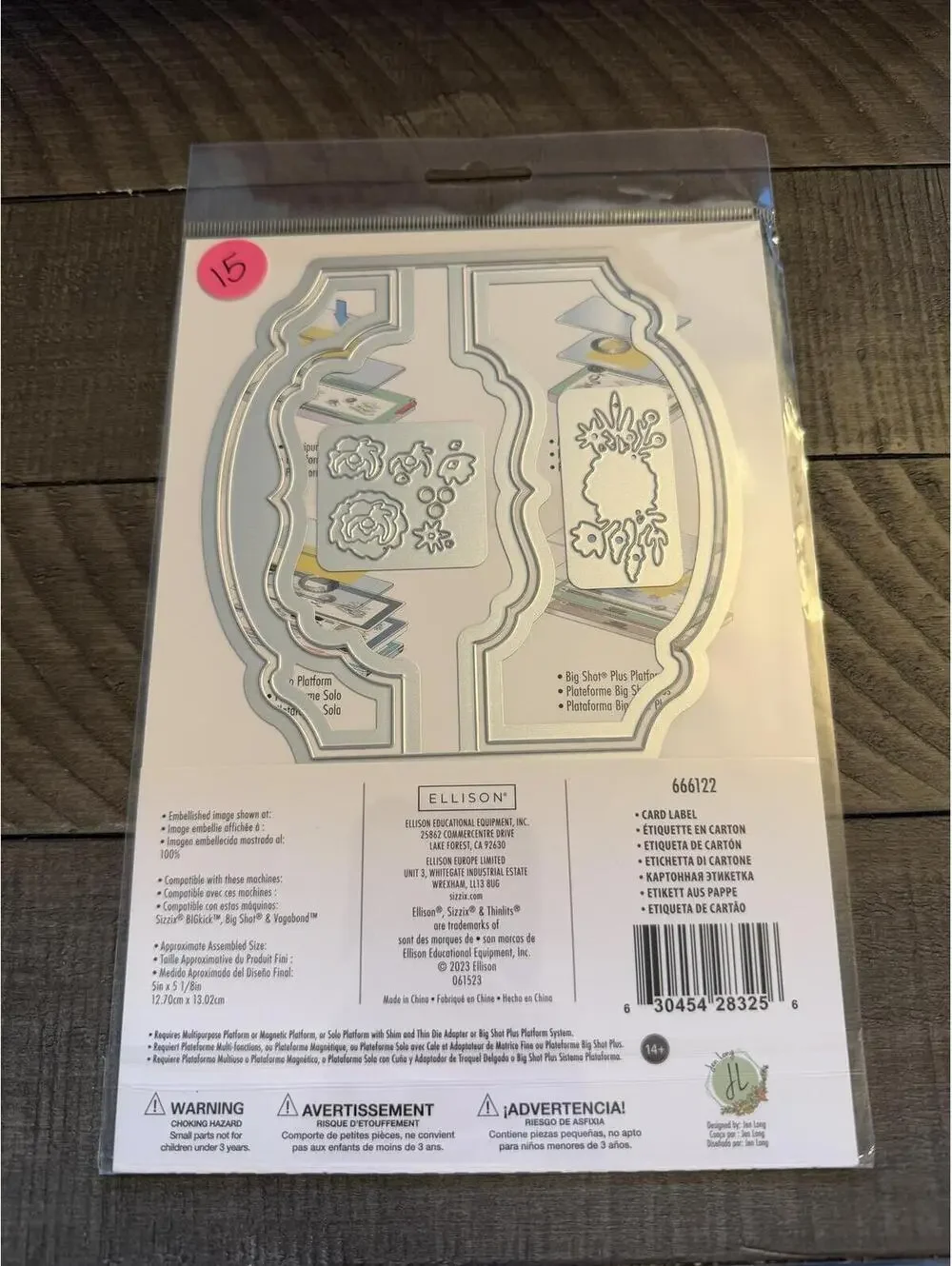 Sizzix Thinlits Card Label Cutting Dies